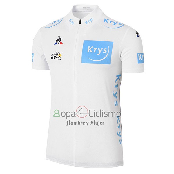Tour DE Francia Ropa Ciclismo Culotte Corto 2017 Hombre Mangas Cortas Blanco